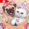 Милая собака с котенком вышивка крестом Алмазная мозаика Алмазная наклейка на стену подходит для домашнего декора