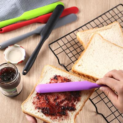 Силиконовая лопатка для банок, термостойкая, скребок для джема, крема, масла, кухонный скребок для выпечки, джема, масла, глазури