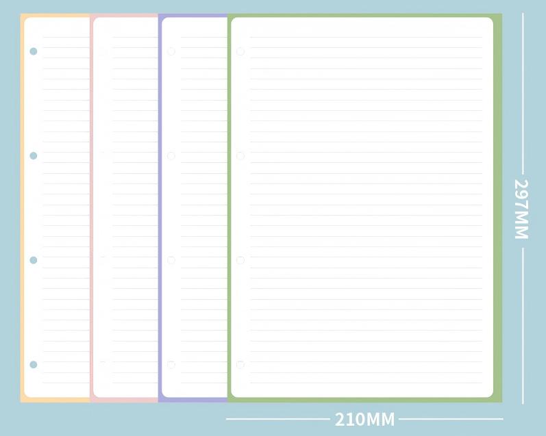 Generic A4 Pu Leather Notebook Binder Refillable 3 Round Ring Binder Cover For A4 Filler Paper Personal Planner Office Organizer