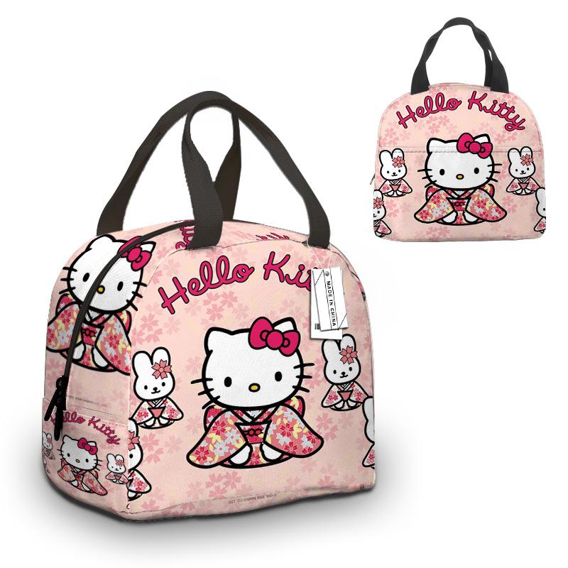 Сумка-ланчбокс Hello Kitty Большой вместимости Мешок для риса Сумка для бенто Сумка-тоут Водонепроницаемый Ланч-бокс Термосумка