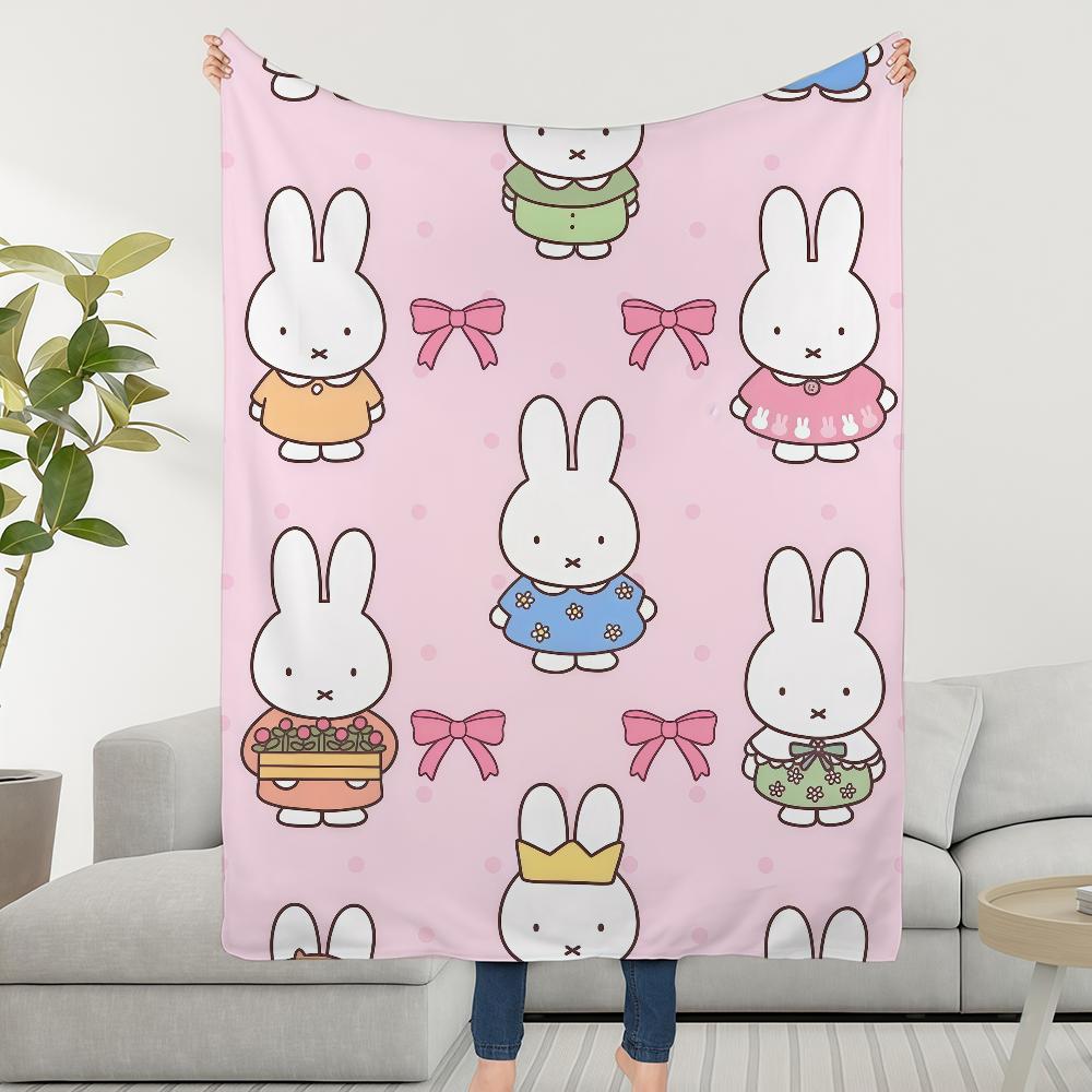 Милый мультяшный M-Miffys-Es Кролик Плед Покрывало Супер Уютный Плюшевый Гостиная Диван Диван Детские Подарки на День Рождения