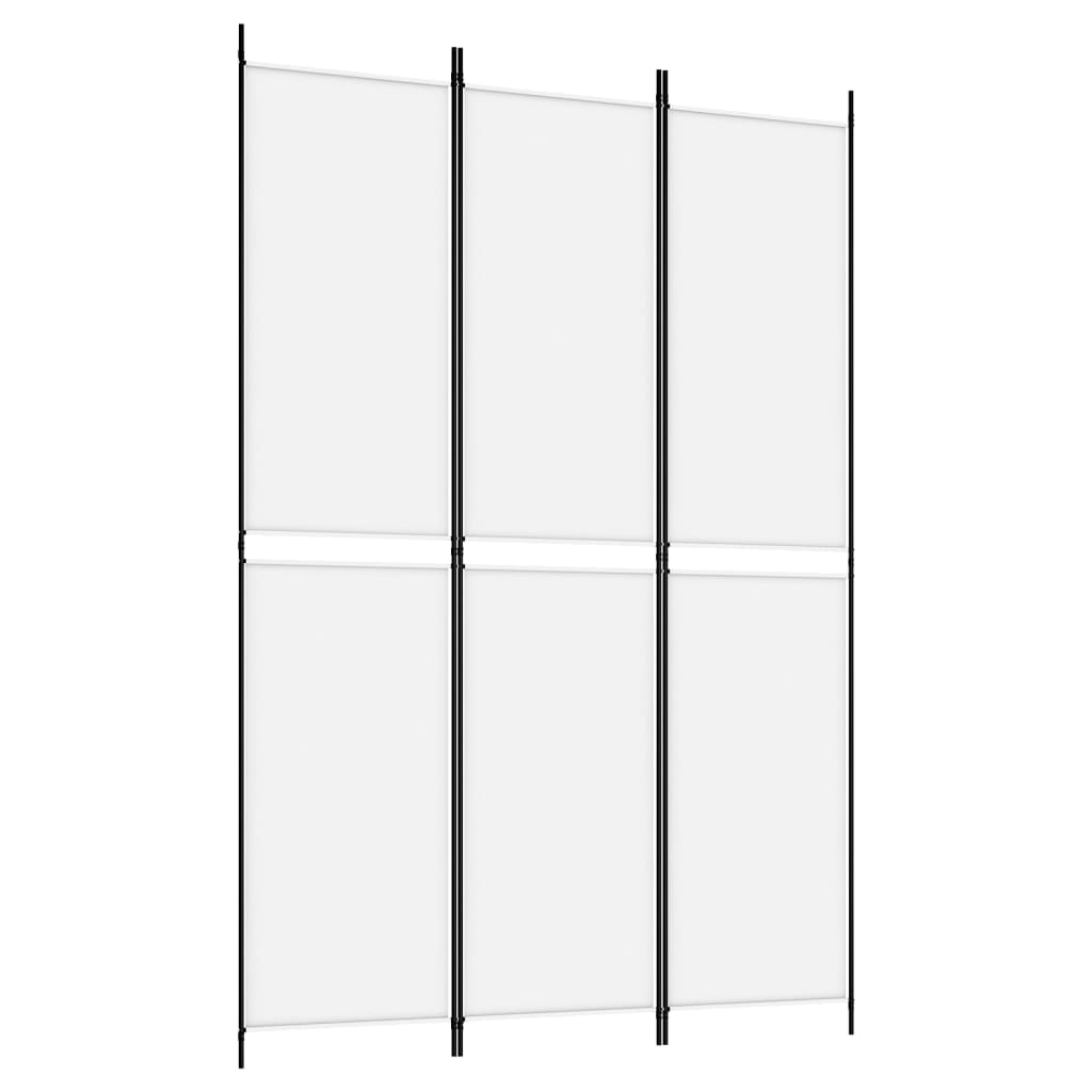 Vidaxl Ширма 3-панельная, Белая, 150x220 см, Ткань