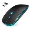 [2025 Ultra-Thin Design] Wireless Bluetooth 5.4 Mouse, Quiet Design, 3-Level DPI Switching, High Precision, Optical Mouse with 7-Color LED Light,