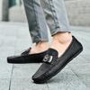 Mens Shoes High Quality New Soft Walking Flats Men's All-match Loafers Genuine Leather Lightweight Mens Business Shoes