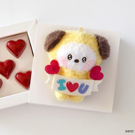 BT21 Брелок для ключей Minini Plush I LOVE YOU ver.