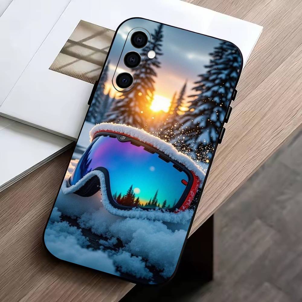 Snow Snowboard Ski -SS  Phone Case For Samsung Galaxy A73,A72,A71,A70,A53,A52,A51,Others Soft Black Cover