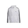 Classic Three Stripes Windbreaker Hooded Jacket Men Outerwear White GQ0602