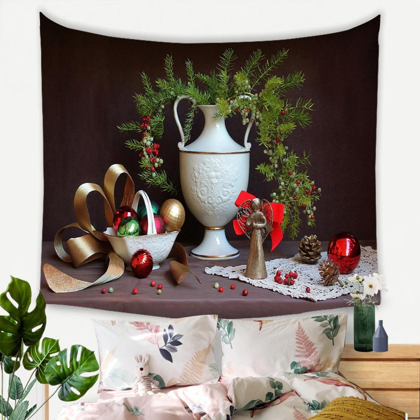 Рождественский новогодний декор, гобелен, гобелен со свечой, настенный художественный гобелен, декор для спальни, домашний декор для гостиной, подарок на Новый год
