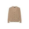 Polo Ss22 V-Neck Single-Breasted Solid Color Cardigan Men Cardigans Brown MNPOSWE16821040-250