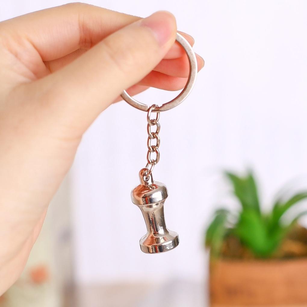 Coffee Temper Keychain 2-piece set (silver) car keychain