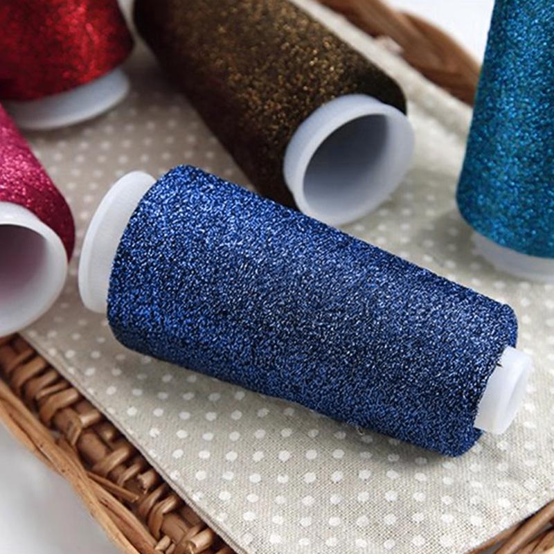 1Roll Gold Silver Yarns Woven Material Crochet Line Thin Shiny Silk Lines Needlework Sewing Embroidery Thread Jewelry Making