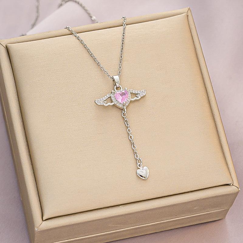Love Angel Wings Tassel Clavicle Chain Women's Fashion Versatile