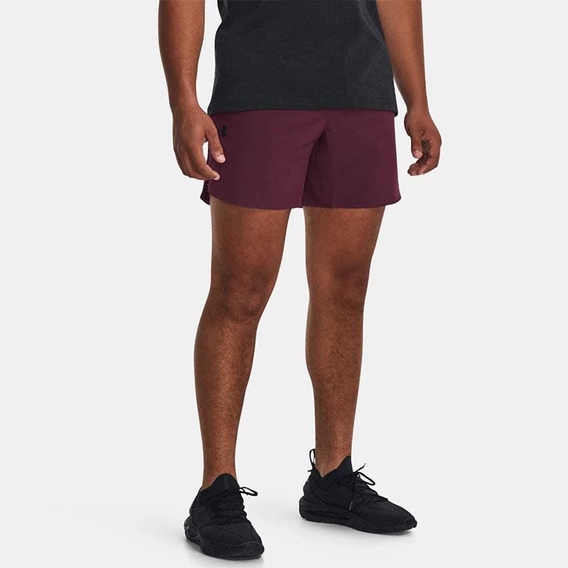 Under Armour Спортивные шорты Peak Solid Color с эластичной талией, мужские шорты темно-коричневого цвета, красные 1376782-600