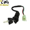TC-Motor 4 Wire Male Plug Ignition Key Switch For 50cc 70cc 90cc 110cc 125cc Quad ATV Dirt Bike