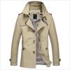 Men's Autumn Casual Washed Mid-Length Windbreaker Jacket