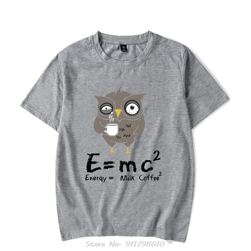 Summer T-shirt E MC2 Energy Milk Coffee Pattern Shirts Street Fashion Style Short-sleeve T-shirts Male Top Clothes Tees
