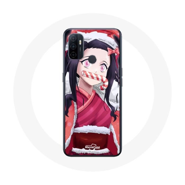 Чехол для Oppo A53 Аниме Клинок, рассекающий демонов Камадо Танджиро Рождество 2023