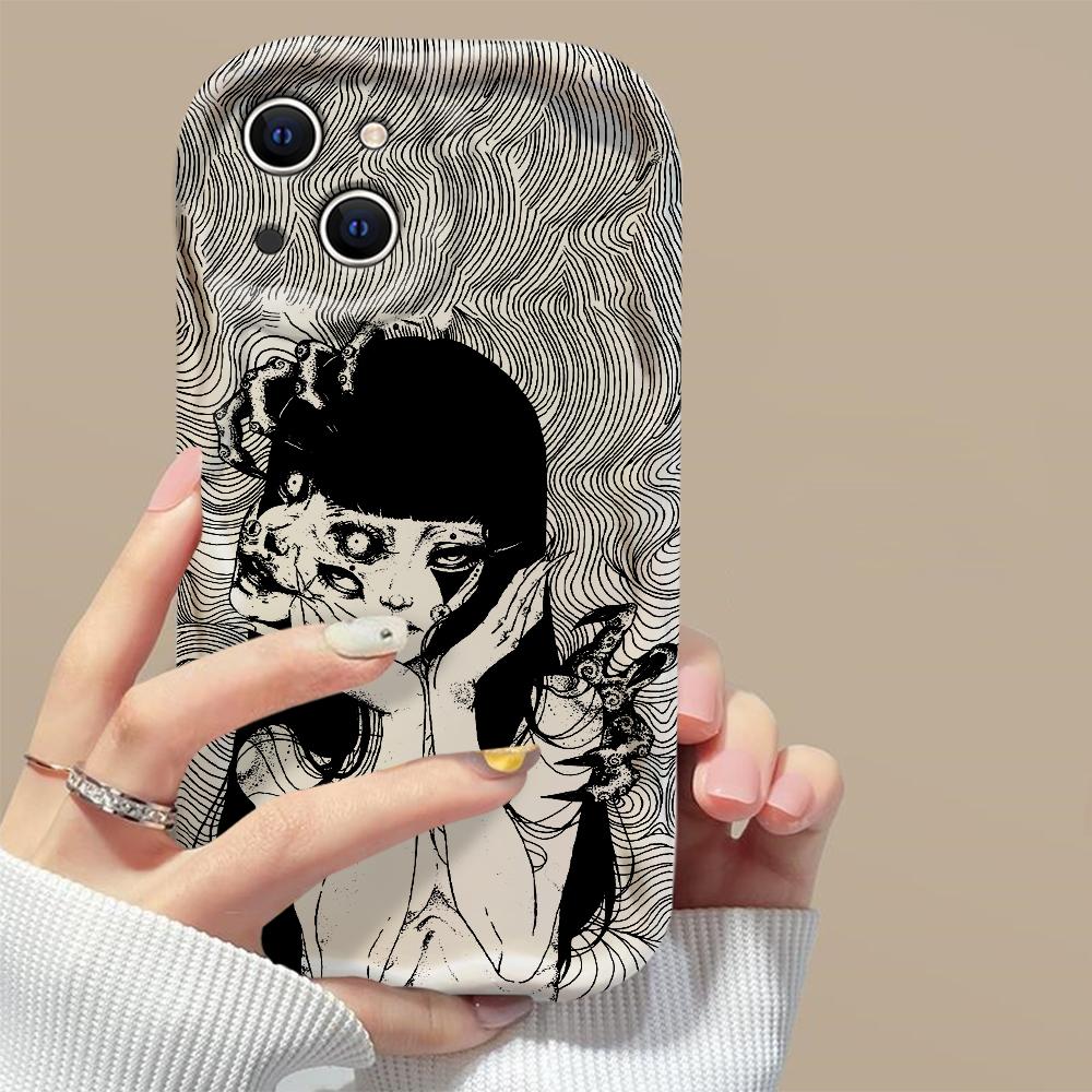 Хоррор Дзюндзи Ито Горячие комиксы Томиэ Чехол для телефона Для iPhone 16 15 14 13 12 11 Pro Max XS X XR 7 8 SE Ударопрочный Мягкий чехол