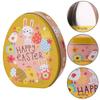 Dust-proof Easter Egg Candy Box Metal Rabbit Iron Case Tinplate Storage Case  Tea Leaf
