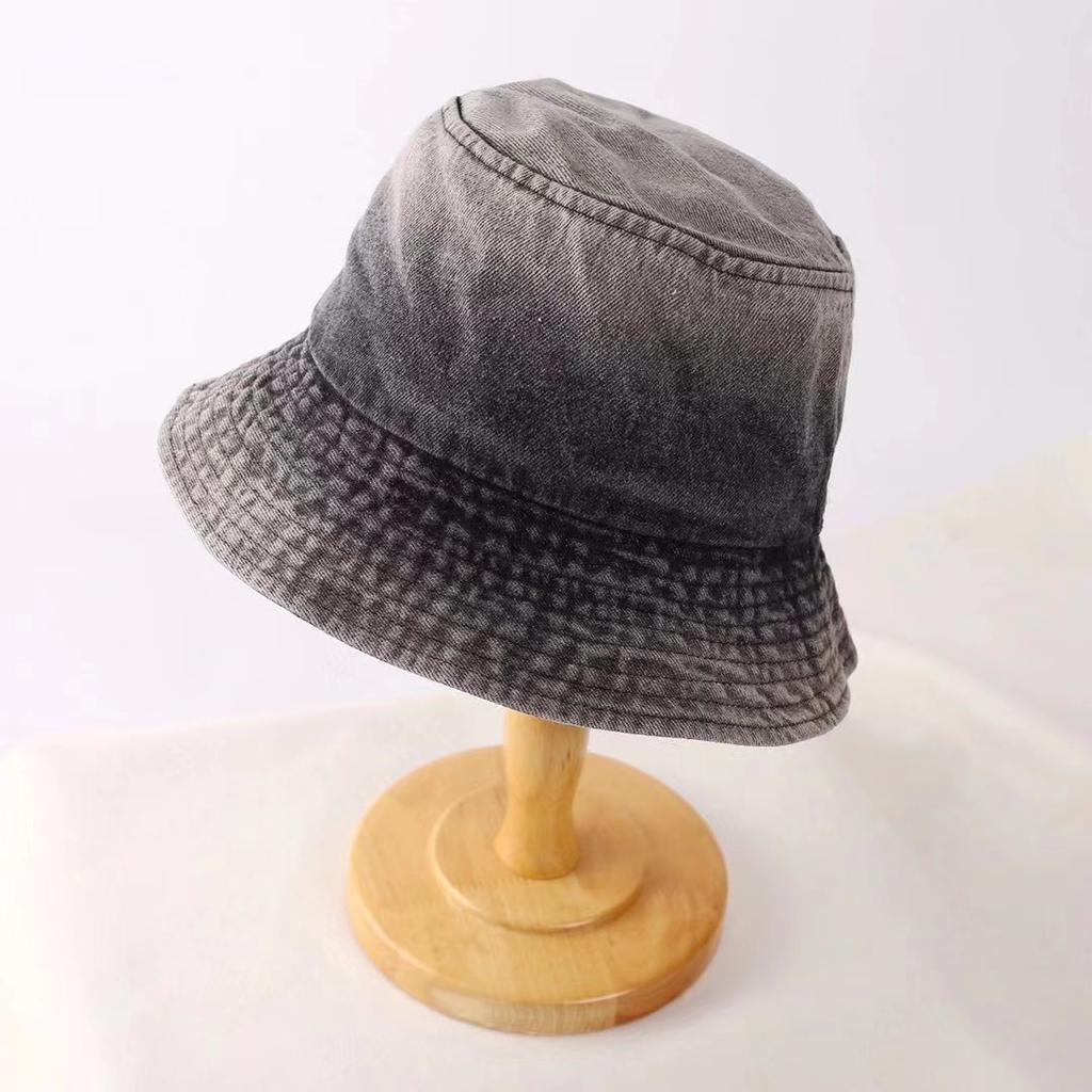 Джинсовая шляпа-ведро 2025 года, новая контрастная потертая шляпа в стиле ретро, женская шляпа для защиты от солнца на весну и лето