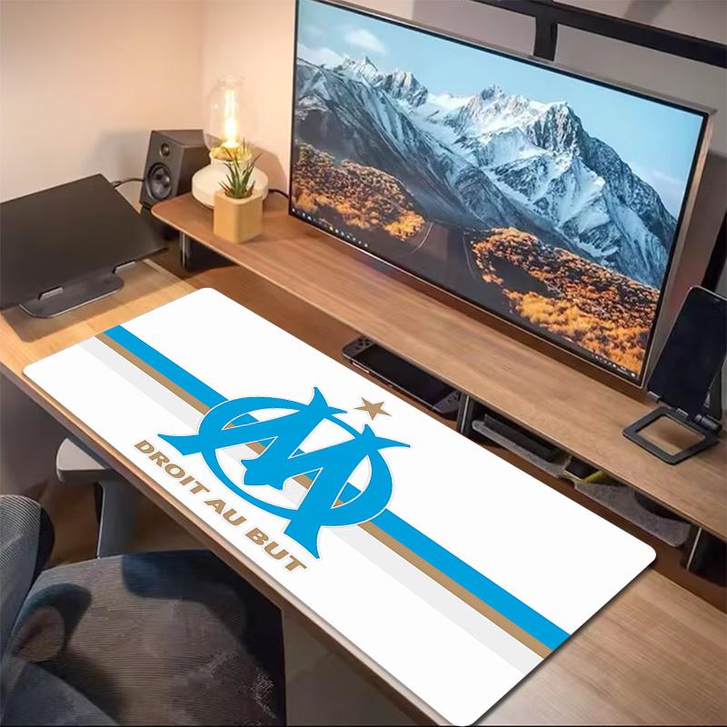 Olympique de Marseille Print Cushion Non-slip Laptop Tablet Big Mousepad XXL Mat Mini PC Playmat With Lock edge