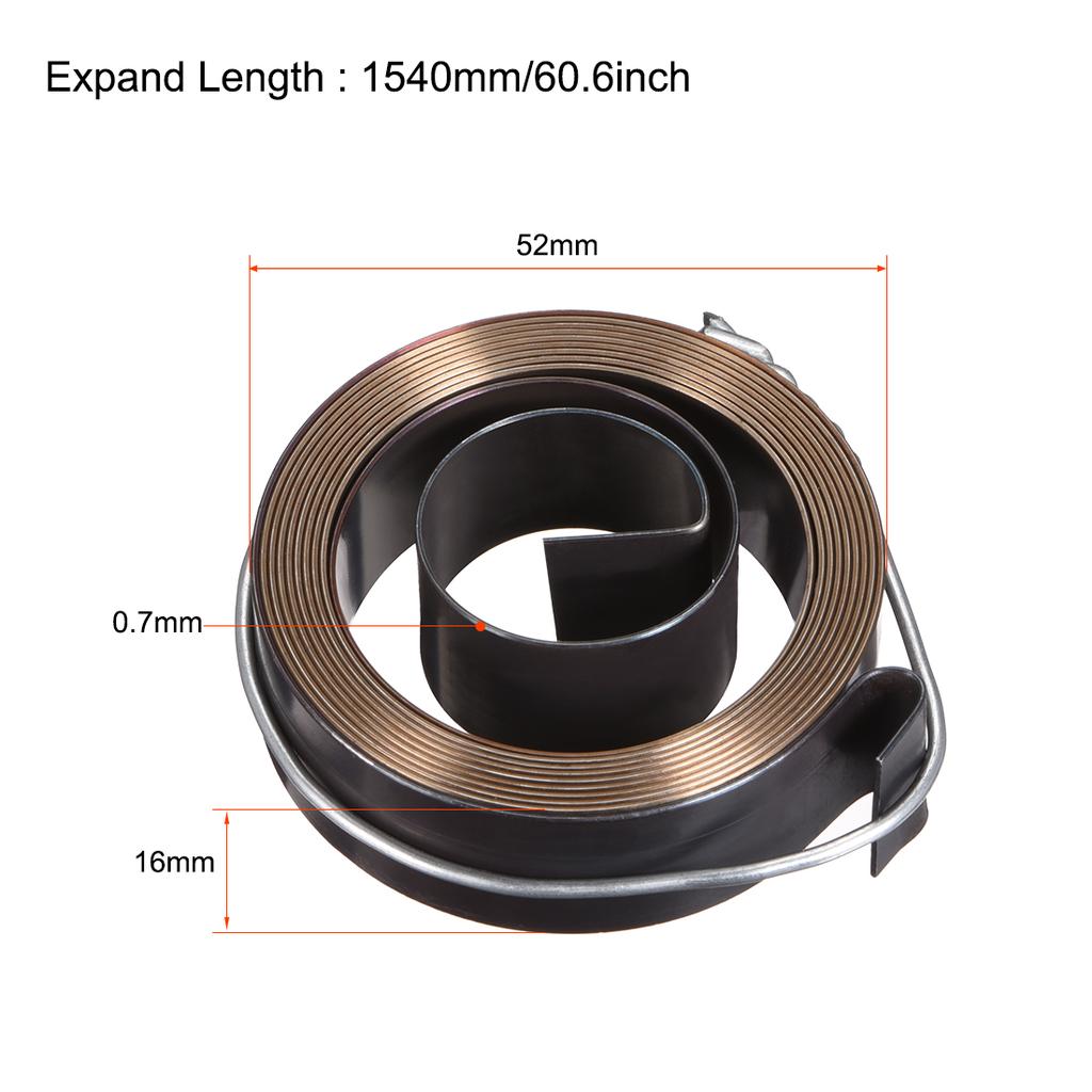 Drill Press Return Spring Quill Spring Feed Return Coil Spring Assembly Blackening Expand Length 680-1800mm Spring OD 34-66mm