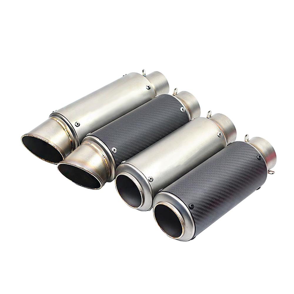 Универсальная выхлопная муфельная труба мотоцикла 60,5 мм, круглая нержавеющая сталь