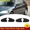 2 Pieces Rearview Mirror Cover Cap Carbon Black for Honda Civic 8th Gen 1996-2001