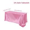 Свадебные принадлежности Сатиновая скатерть Белая Розовая Однотонная Накидка на стол Прямоугольная скатерть