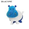 Cute Blue Hippo Shape Brooch New Acrylic Animal Pins for Women Men Suit Scarf Lapel Pins