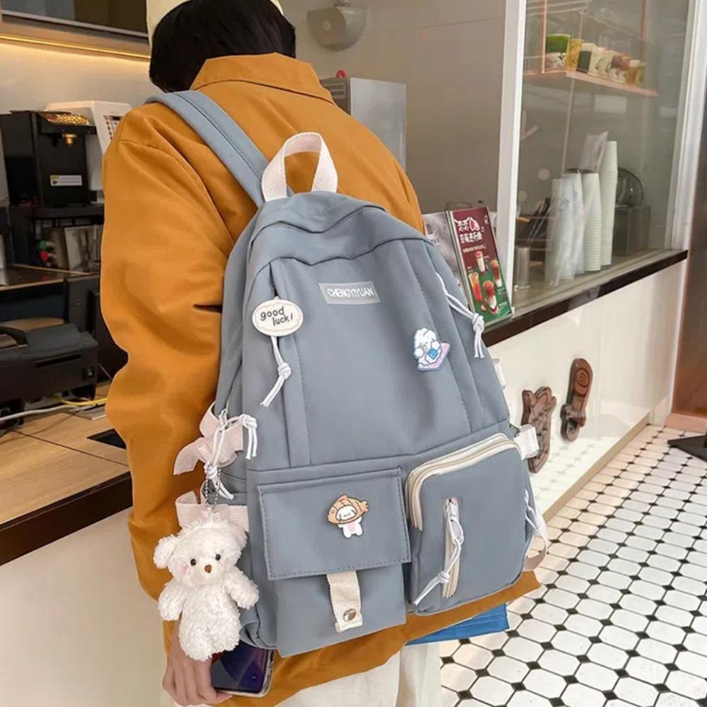 Рюкзаки в корейском стиле, школьные, большой вместимости, студенческая наплечная сумка, модный женский рюкзак, для улицы