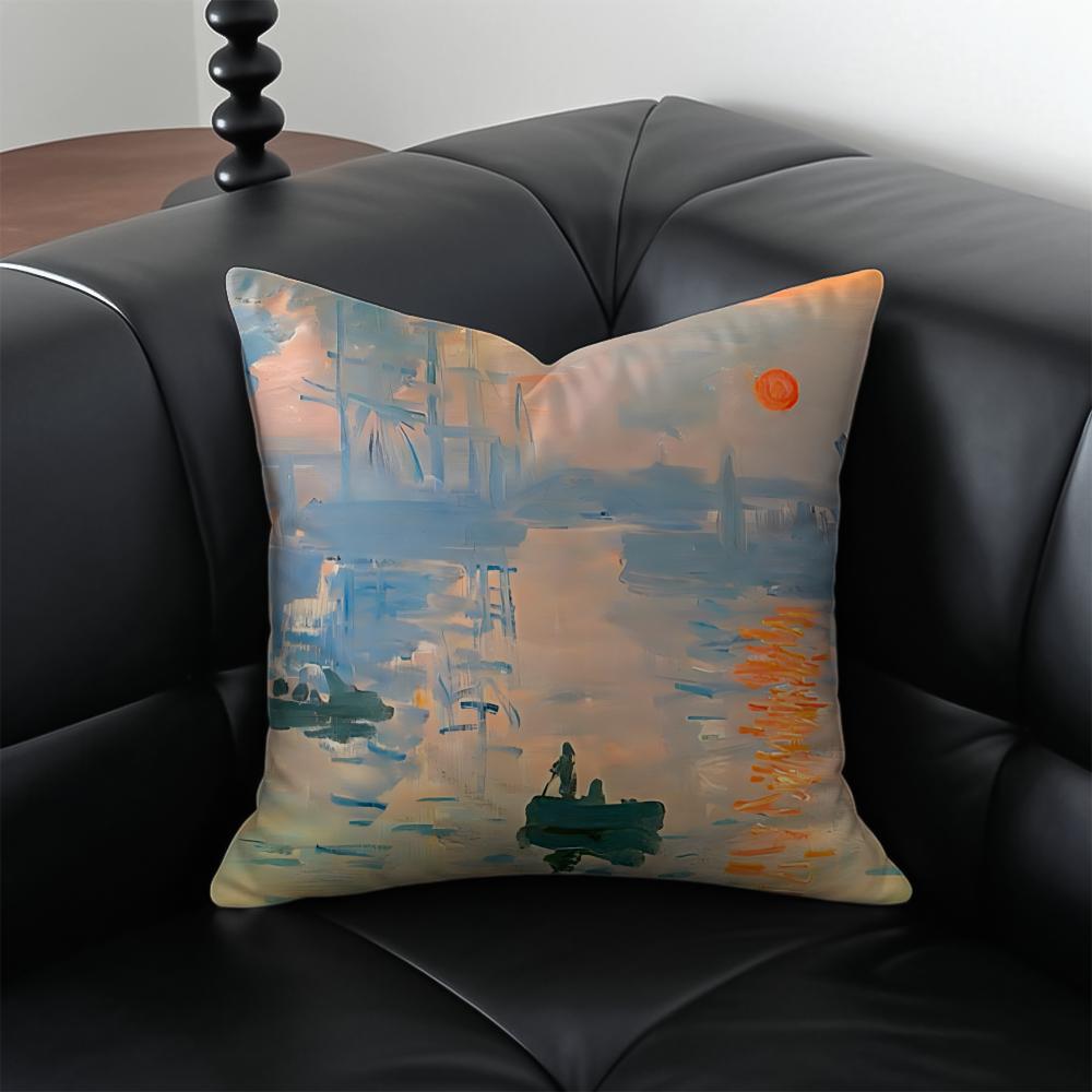 Fresh Daisies Pillow Fresh Pastoral Cushion Cover Pillow Case Antidustmite Invisible zipper silky plush cushion