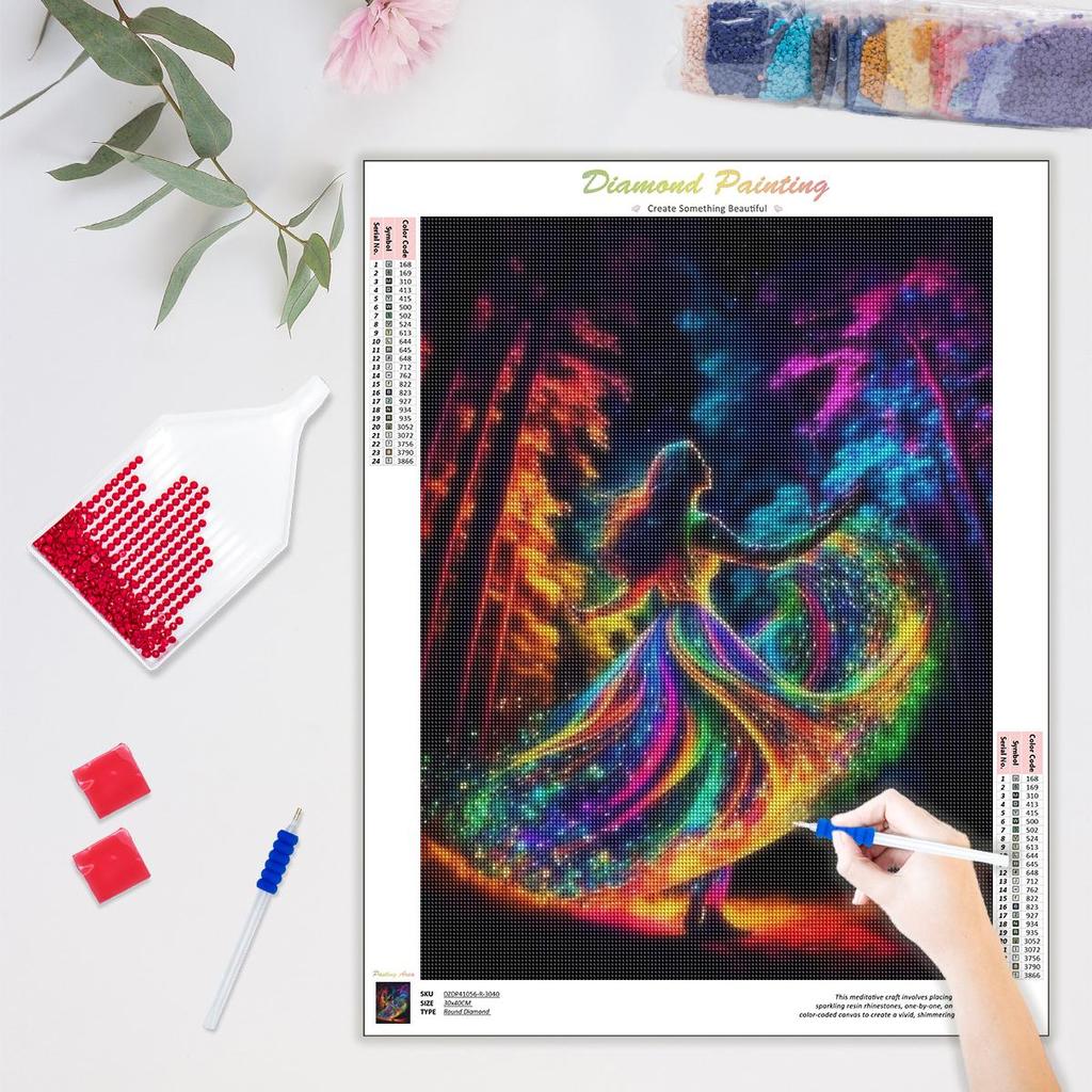 5D DIY алмазная живопись красочная девушка вышивка крестиком пейзаж Алмазная мозаика Декор для дома 30x40 см/12x16 дюймов