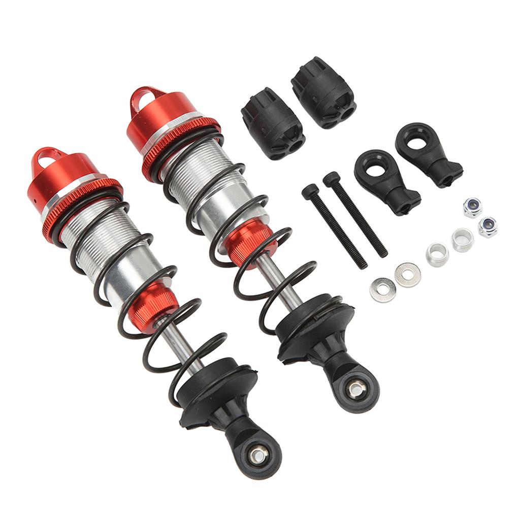 2Pcs RC Car Shock Absorber Aluminum Alloy Balancing Drive High Elasticity RC Front Shock Damper for ARRMA 1 7 1 8 Red