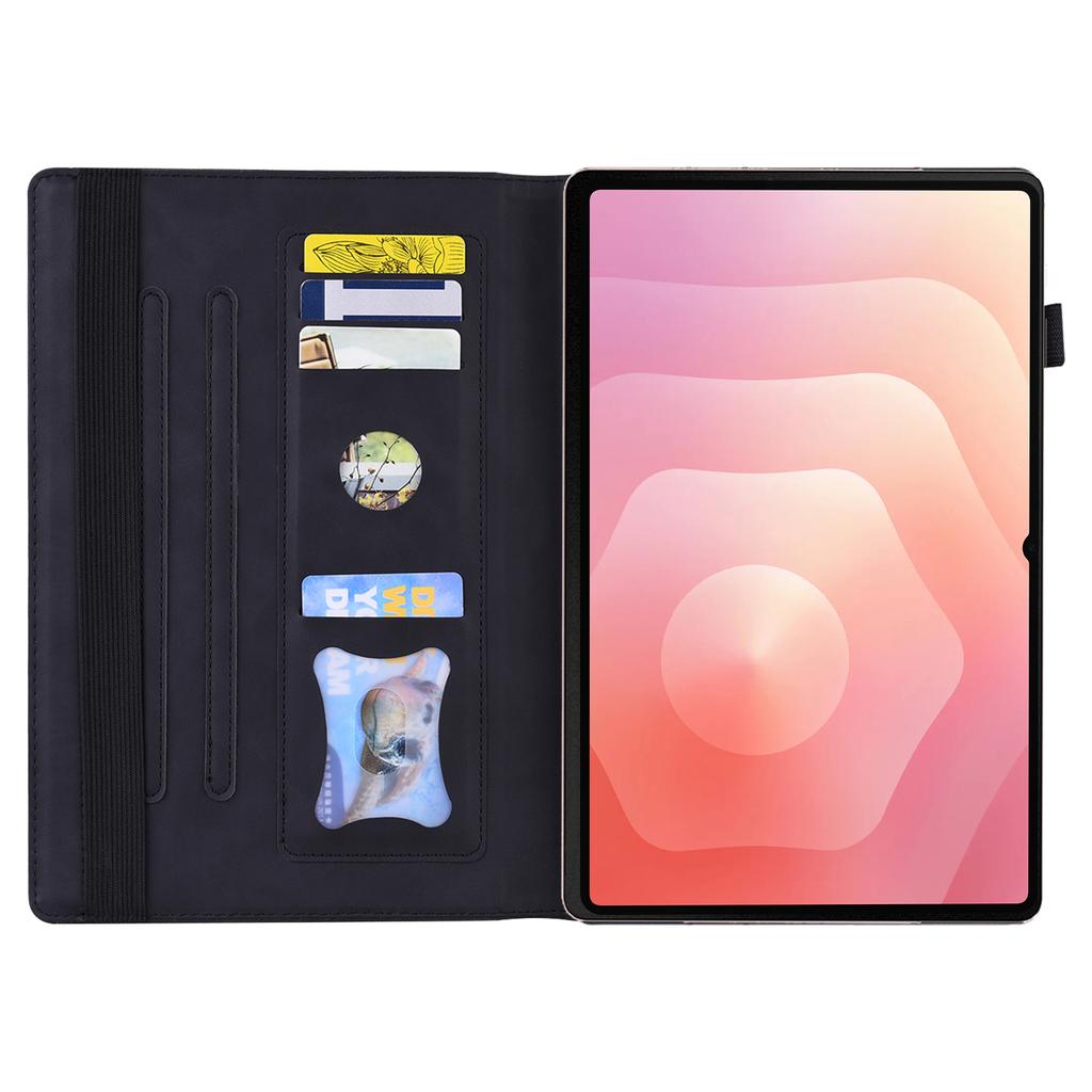 For Samsung Galaxy Tab S11 Ultra Case PU Leather Protective Folio Tablet Cover with Card Holder