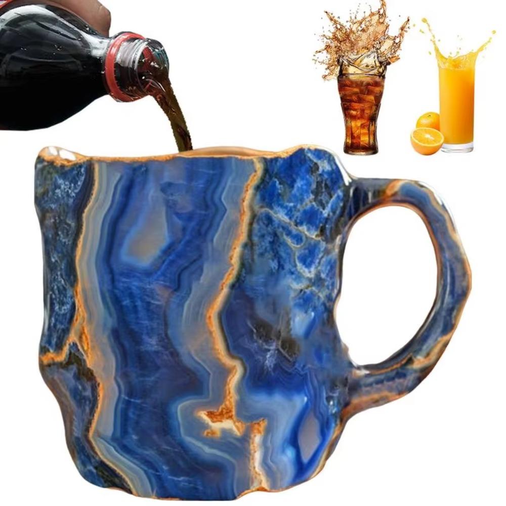 Кружки для кофе из натурального имитированного минерального кристалла Элегантные декоративные кружки из смолы и кристалла Домашнее украшение