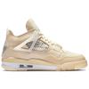 Off-White X  Air Jordan 4 Retro SP Sail Women Sneakers Tan Muslin Black CV9388-100