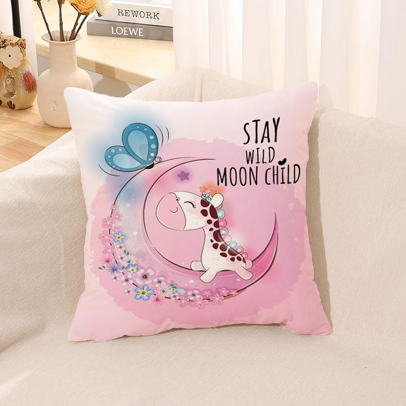 Cute Animal Pillowcase  for Sofa Car Square Cushion Suite Room Anime   Body Cover