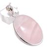 Кулон из розового кварца ручной работы из серебра 925 пробы 2,09" W8I09