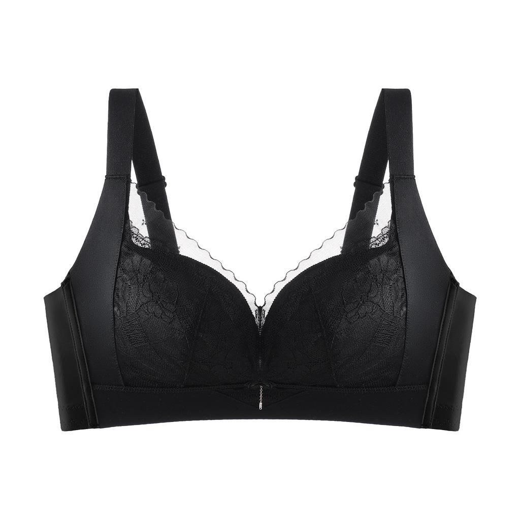 No steel ring adjustment bra cover, sexy lace, small breasts show large gathering, medium thickness and comfort