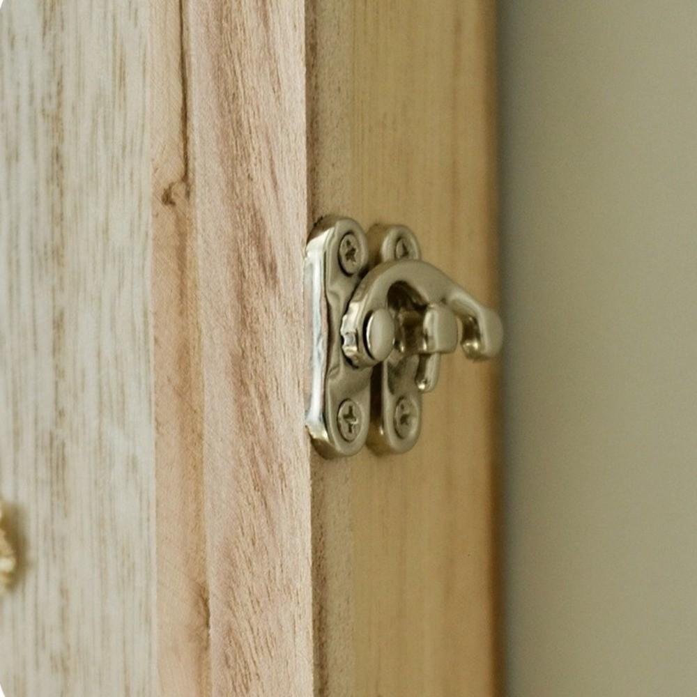 Wooden Cabinet Key Rack Rustic Key Hook Wall Decor Wall-Mounted Key Storage Box  Office
