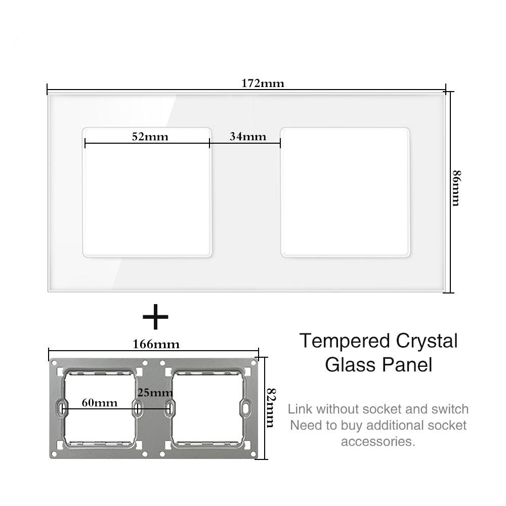 Сенсорный выключатель света из закаленного стекла, белый европейский стандарт, немецко-французская настенная розетка с USB-выключателем, модуль RJ45, комбинация «сделай сам»