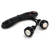 [Pack of 2] Waterproof Large Ball LED Spotlight Blue 18mm (Black Socket)