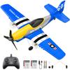 WORK RC Airplane Remote Control Airplane Ready To Gyro Easy To Fly for Kids Beginners HAWK'S 3-Channel P-51D Mustang, Fly, 2.4GHz 6-Axis Stabilizer, &