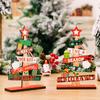 Деревянное настольное украшение в виде рождественской елки, Санта-Клаус, табличка с надписью «Счастливого Рождества», рождественский декор для дома, новогодний подарок