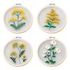Creative Diy Hand Embroidered Transparent Gauze Floral Plant European Embroidery Material Package Beginner Embroidery Kit