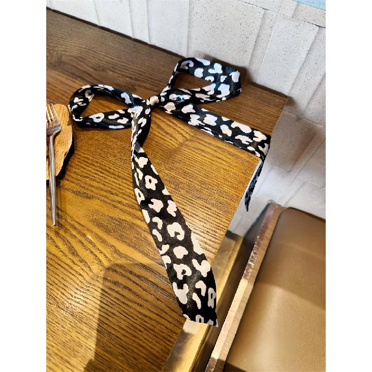 2025 Korean Style Polka Dot Scarf Necktie Headband Tied Hair, Women'S High-End Scarf, Autumn And Winter Thin Neck Protection Scarf, Long Strip
