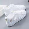 Женская повседневная обувь, кроссовки, дышащие цветочные женские кроссовки на шнуровке, женская обувь