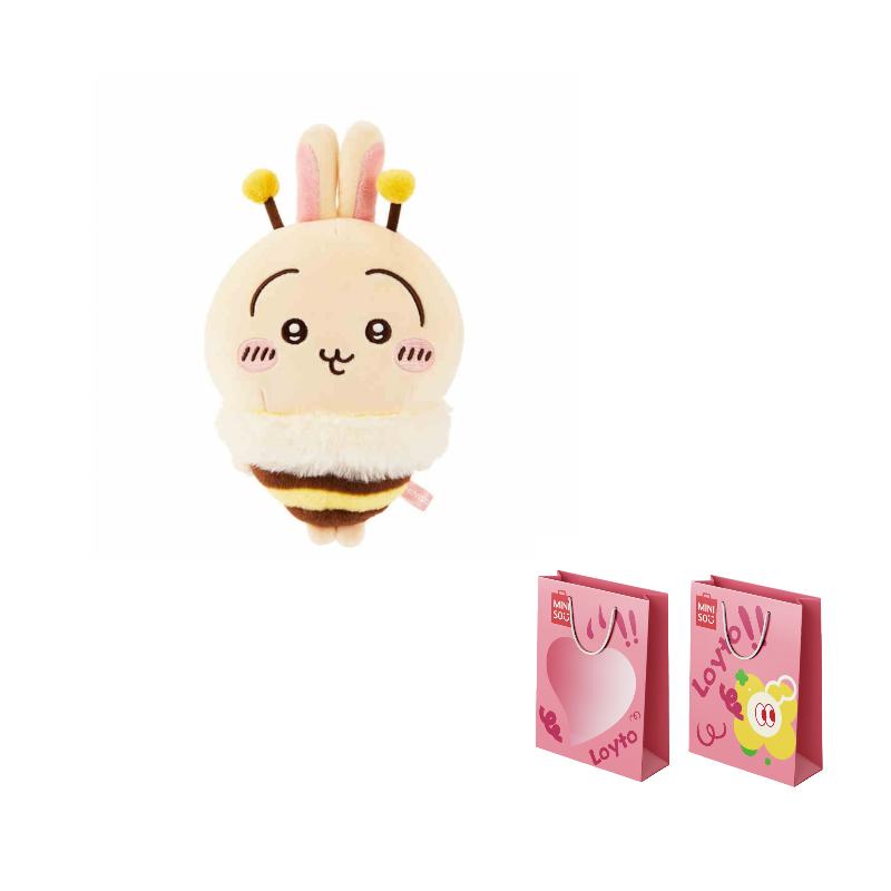 MINISO x Chiikawa Хачиварэ, Чиикава, Усаги Сезон Сакуры Пчелиные Куклы Плюшевая Кукла Трубы Высокая Кукла