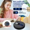 Перезаряжаемый портативный CD-плеер с двумя динамиками и функцией Anti Skip, CD, Dual Bluetooth, FM-передача, USB, AUX, ЖК-дисплей, кнопка с подсветкой, повтор